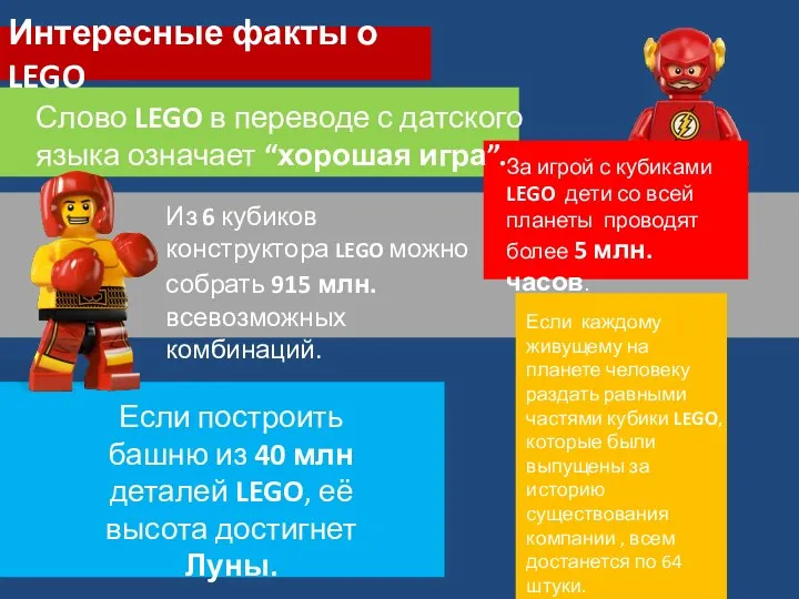 Интересные факты о LEGO Если каждому живущему на планете человеку