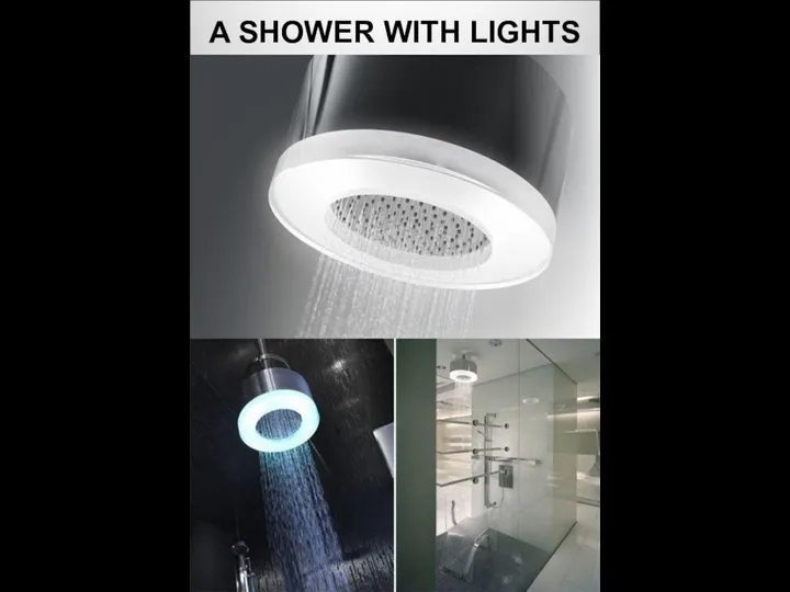 A SHOWER WITH LIGHTS