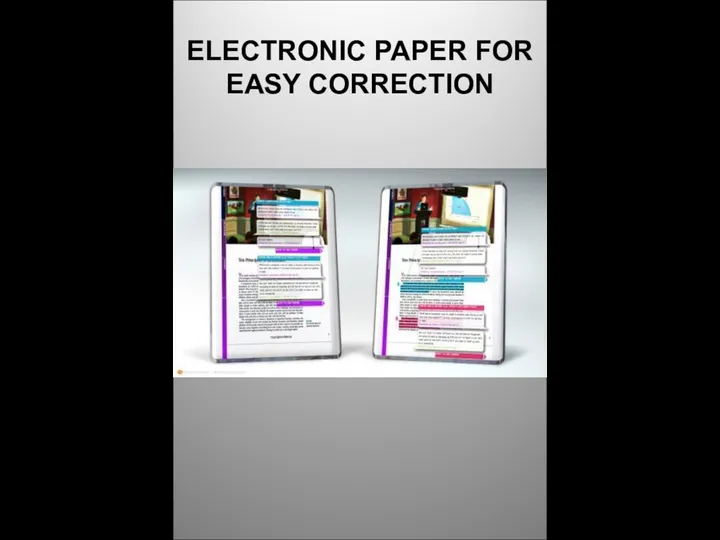 ELECTRONIC PAPER FOR EASY CORRECTION