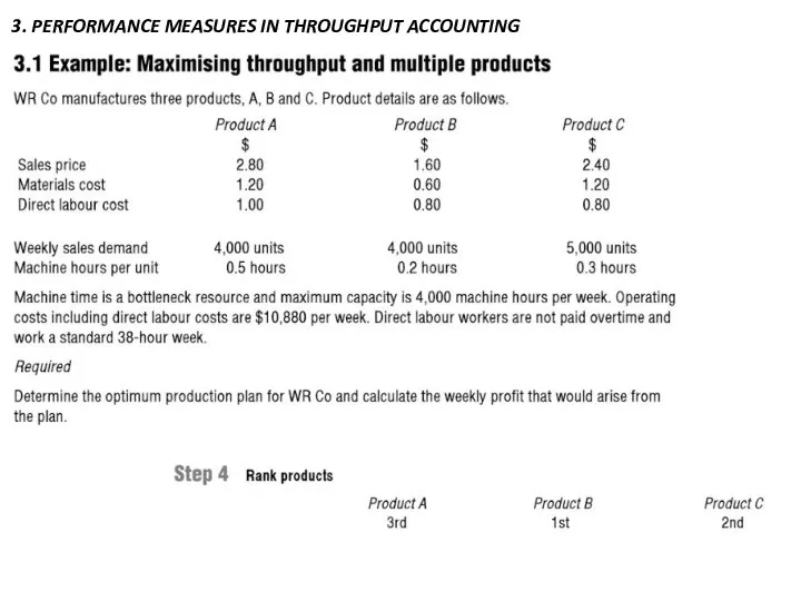 3. PERFORMANCE MEASURES IN THROUGHPUT ACCOUNTING