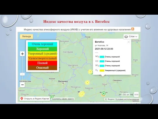 Индекс качества воздуха в г. Витебск