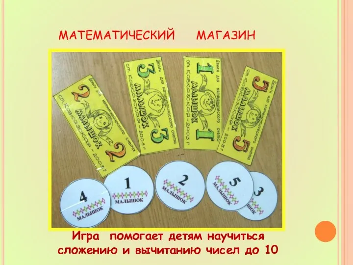 МАТЕМАТИЧЕСКИЙ МАГАЗИН Игра помогает детям научиться сложению и вычитанию чисел до 10