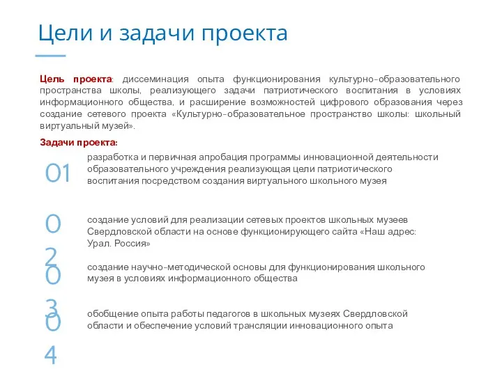 обобщение опыта работы педагогов в школьных музеях Свердловской области и обеспечение условий трансляции