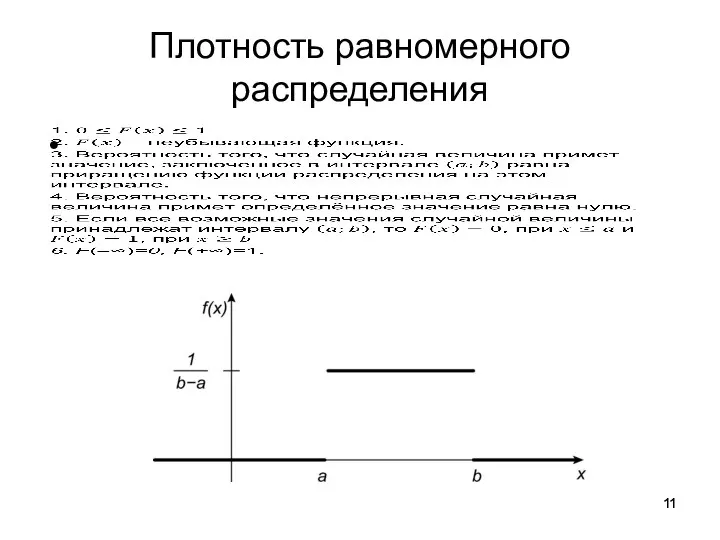 Плотность равномерного распределения