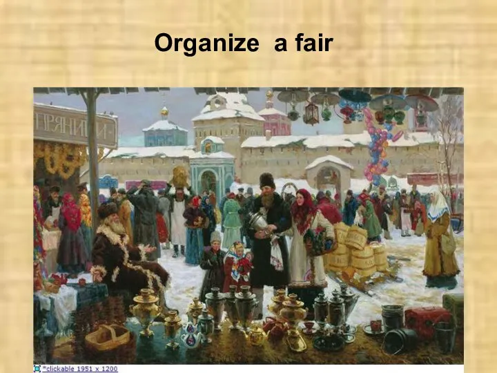 Organize a fair