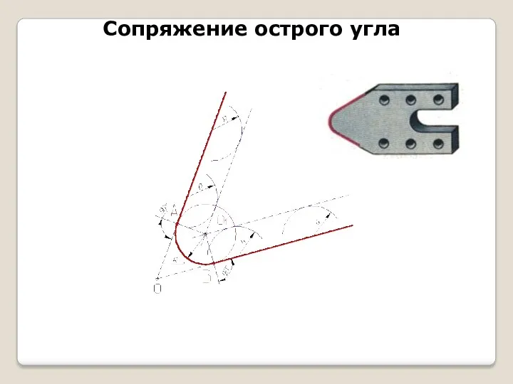 Сопряжение острого угла