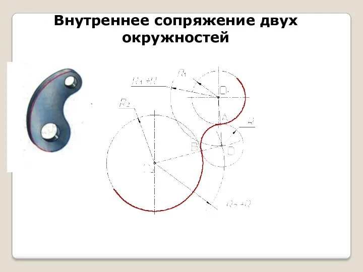 Внутреннее сопряжение двух окружностей