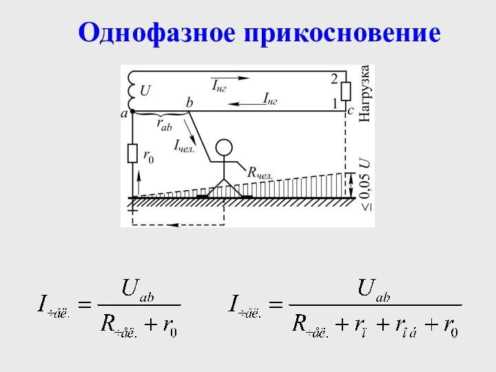 Однофазное прикосновение