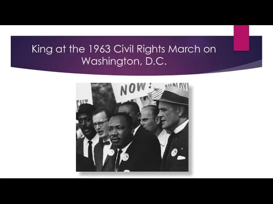 King at the 1963 Civil Rights March on Washington, D.C.