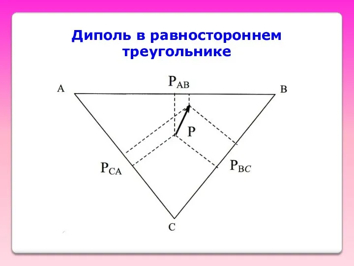 Диполь в равностороннем треугольнике