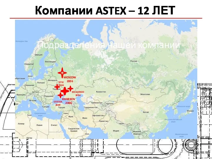 Компании ASTEX – 12 ЛЕТ KHARKOV 2006 MOSCOW 2006 BELGOROD