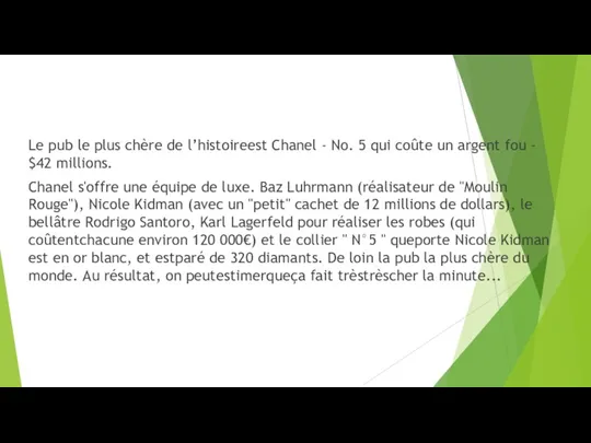 Le pub le plus chère de l’histoireest Chanel - No.