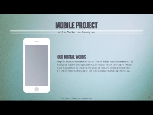 The Power of PowerPoint | thepopp.com MOBILE PROJECT Mobile Mockup and Description Our