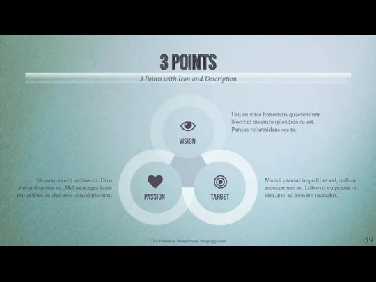 The Power of PowerPoint | thepopp.com 3 Points 3 Points with Icon and