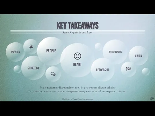 The Power of PowerPoint | thepopp.com Key Takeaways Some Keywords and Icons Malis