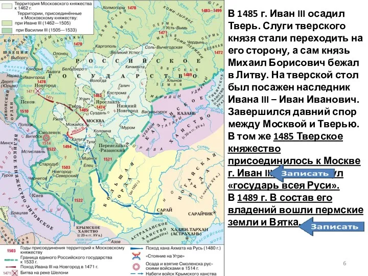 В 1485 г. Иван III осадил Тверь. Слуги тверского князя