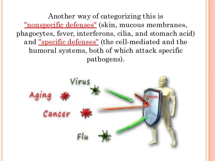 Another way of categorizing this is "nonspecific defenses" (skin, mucous membranes, phagocytes, fever,