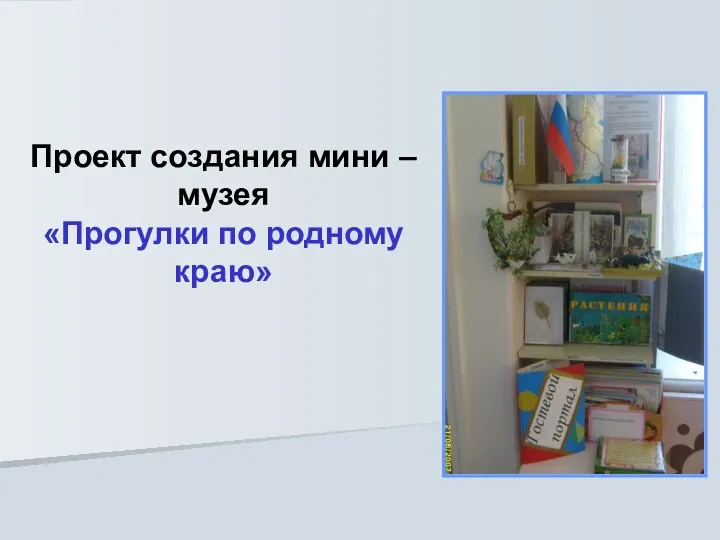 Проект создания мини – музея «Прогулки по родному краю»