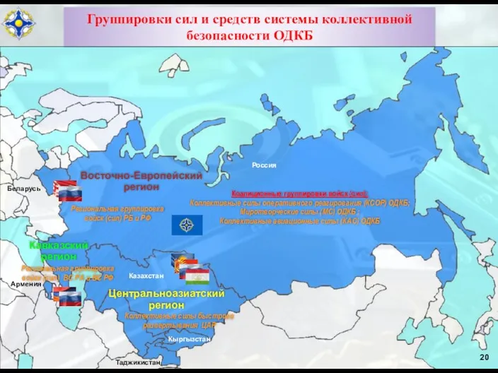 Беларусь Россия Казахстан Кыргызстан Таджикистан Региональная группировка войск (сил) РБ