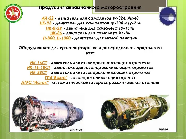 Продукция авиационного моторостроения АИ-22 - двигатель для самолетов Ту-324, Як-48