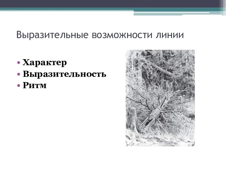 Выразительные возможности линии Характер Выразительность Ритм