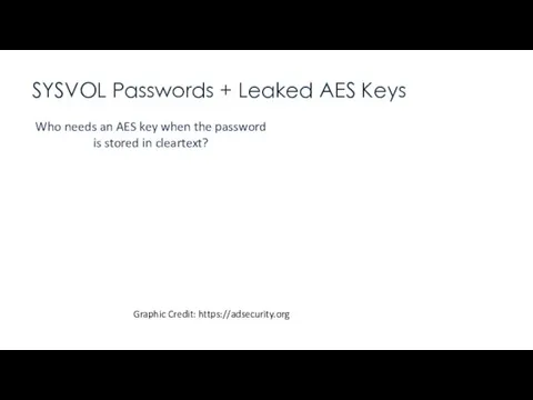 SYSVOL Passwords + Leaked AES Keys “Apply the patch, delete