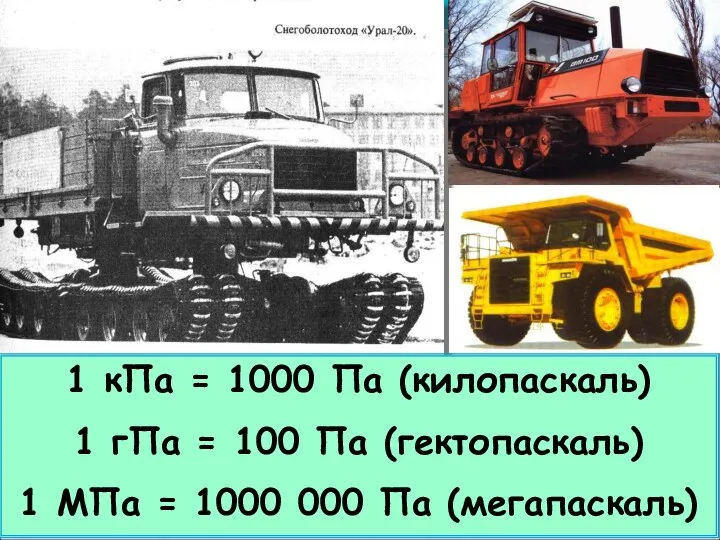 1 кПа = 1000 Па (килопаскаль) 1 гПа = 100