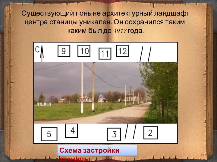 Существующий поныне архитектурный ландшафт центра станицы уникален. Он сохранился таким,