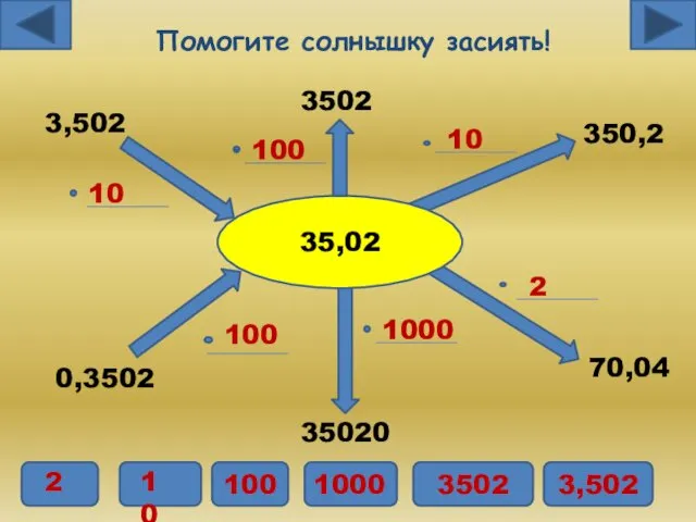 35,02 Помогите солнышку засиять! 3502 350,2 10 70,04 2 35020