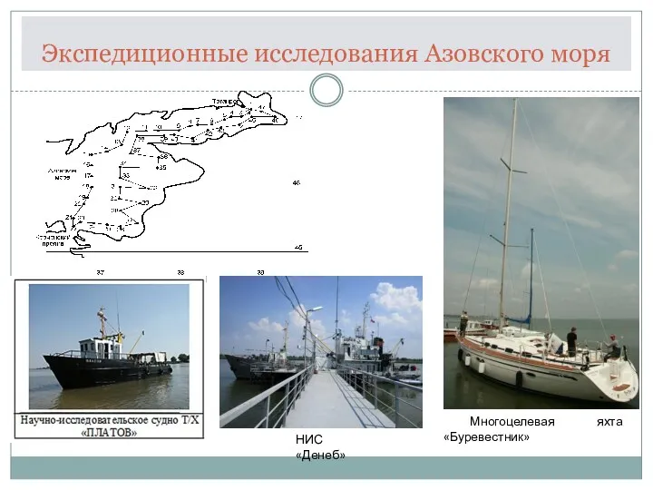 Экспедиционные исследования Азовского моря Многоцелевая яхта «Буревестник» НИС «Денеб»