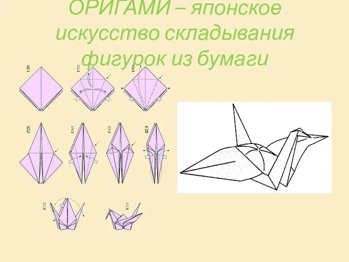 ОРИГАМИ – японское искусство складывания фигурок из бумаги