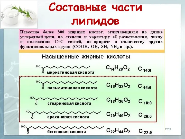 Составные части липидов 10.10.2019