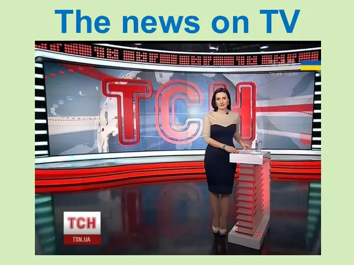 The news on TV