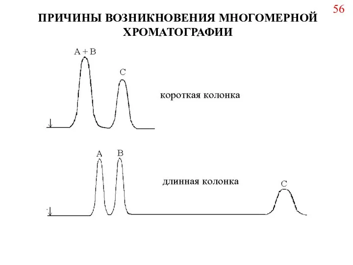 ПРИЧИНЫ ВОЗНИКНОВЕНИЯ МНОГОМЕРНОЙ ХРОМАТОГРАФИИ 56