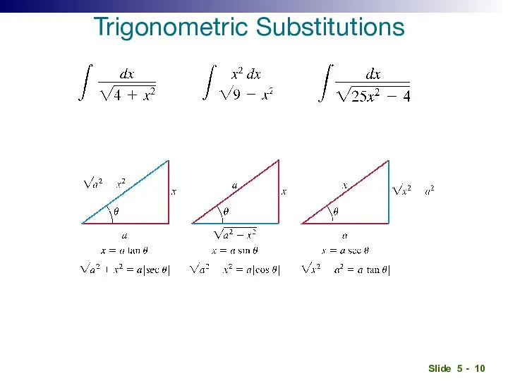 Trigonometric Substitutions