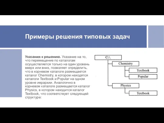 Примеры решения типовых задач Указания к решению. Указание на то,