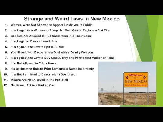 Strange and Weird Laws in New Mexico Women Were Not