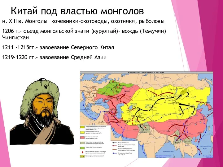 Китай под властью монголов н. XIII в. Монголы –кочевники-скотоводы, охотники,