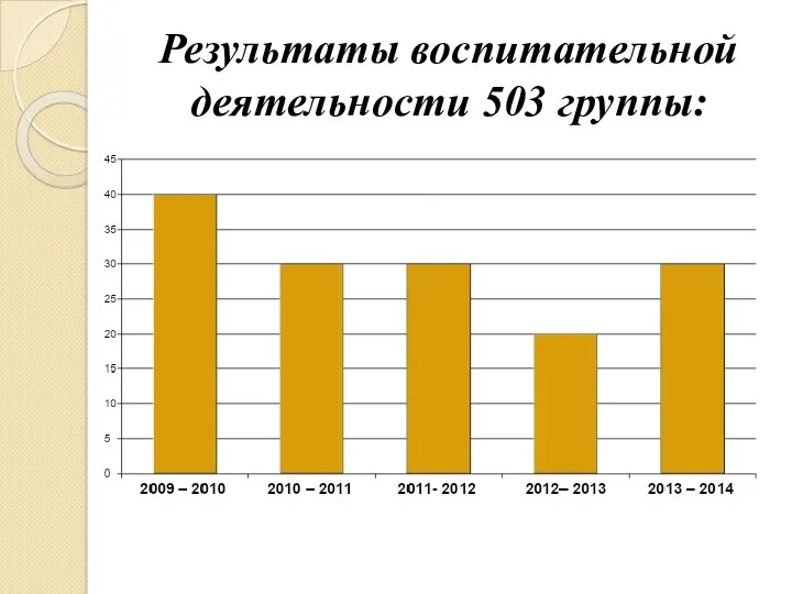 Результаты воспитательной деятельности 503 группы: