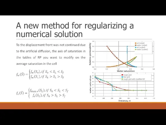 A new method for regularizing a numerical solution