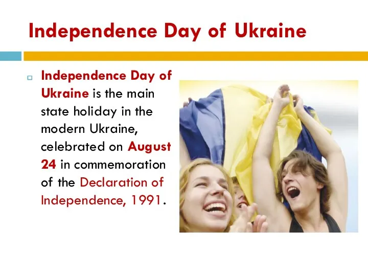 Independence Day of Ukraine Independence Day of Ukraine is the