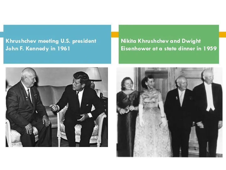 Khrushchev meeting U.S. president John F. Kennedy in 1961 Nikita