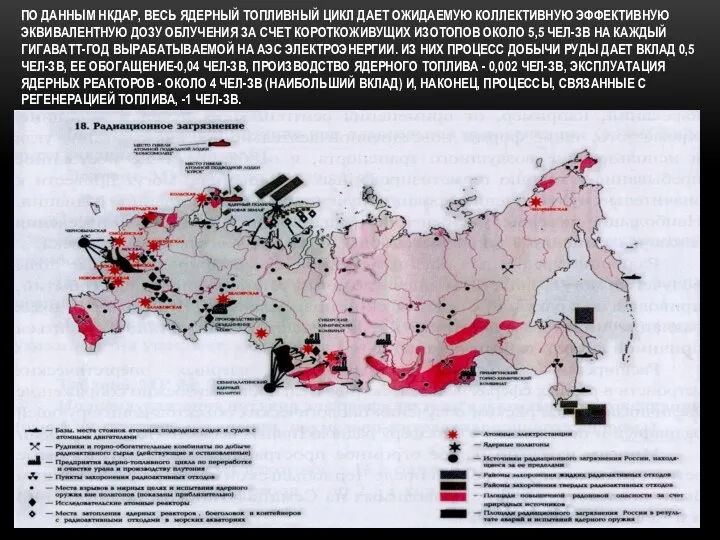 ПО ДАННЫМ НКДАР, ВЕСЬ ЯДЕРНЫЙ ТОПЛИВНЫЙ ЦИКЛ ДАЕТ ОЖИДАЕМУЮ КОЛЛЕКТИВНУЮ