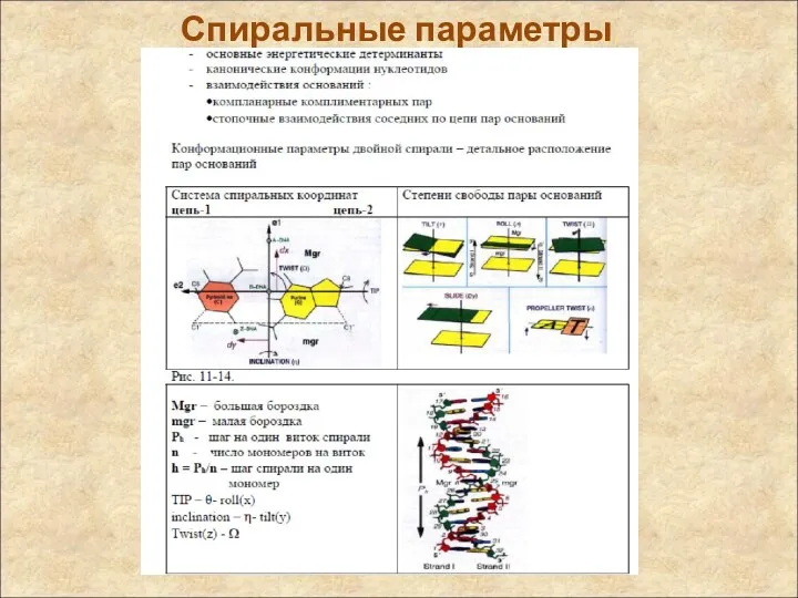 Спиральные параметры