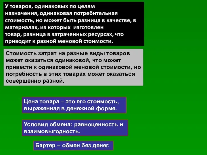 Стоимость затрат на разные виды товаров может оказаться одинаковой, что