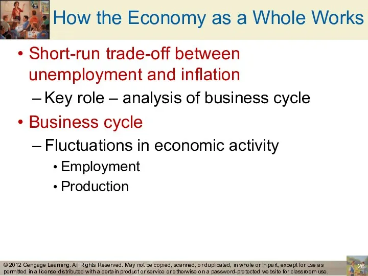 How the Economy as a Whole Works Short-run trade-off between