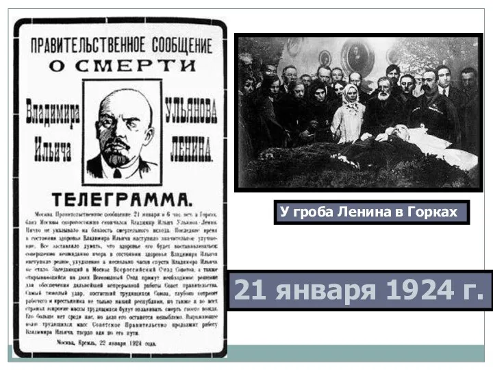 У гроба Ленина в Горках 21 января 1924 г.