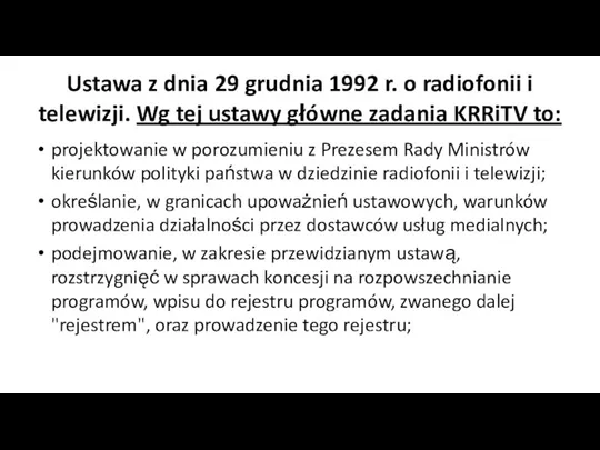 Ustawa z dnia 29 grudnia 1992 r. o radiofonii i