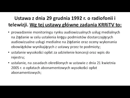 Ustawa z dnia 29 grudnia 1992 r. o radiofonii i