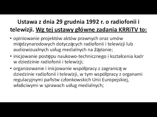 Ustawa z dnia 29 grudnia 1992 r. o radiofonii i